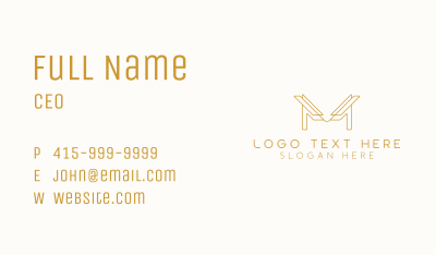 Luxury Firm Letter M Business Card Image Preview