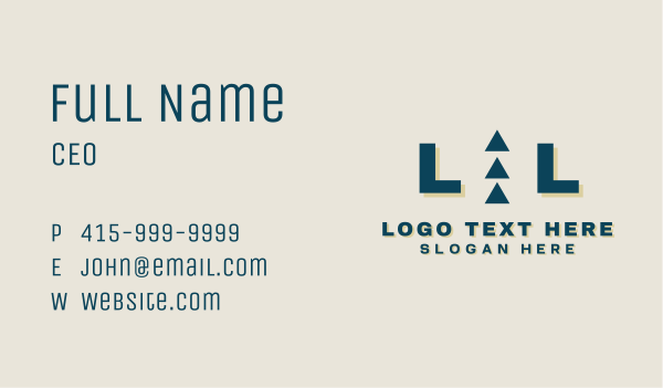 Triangle Business Lettermark Business Card Design Image Preview