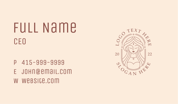 Beauty Woman Goddess Business Card Design Image Preview