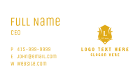 Golden Insignia Letter  Business Card Image Preview