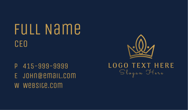 Deluxe Crown Jeweler Business Card Design Image Preview