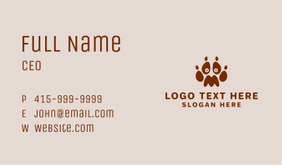 Dog Paw Mascot Business Card Image Preview