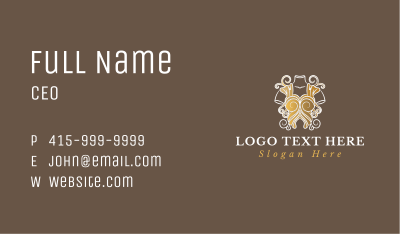 Ornate Gold Bodice Business Card Image Preview