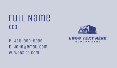 Freight Truck Mover Business Card Image Preview