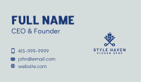 Castle Scissors Barbershop  Business Card Image Preview