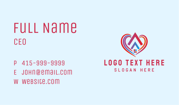 Heart House Care Business Card Design Image Preview