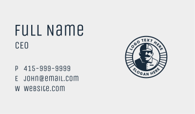 Vintage Repairman Mascot  Business Card Image Preview