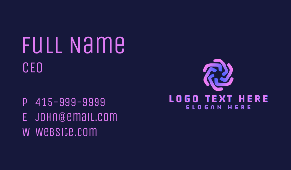 Tech Software Developer  Business Card Design Image Preview