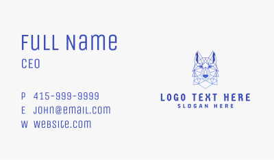 Geometric Wolf Gaming Business Card Image Preview