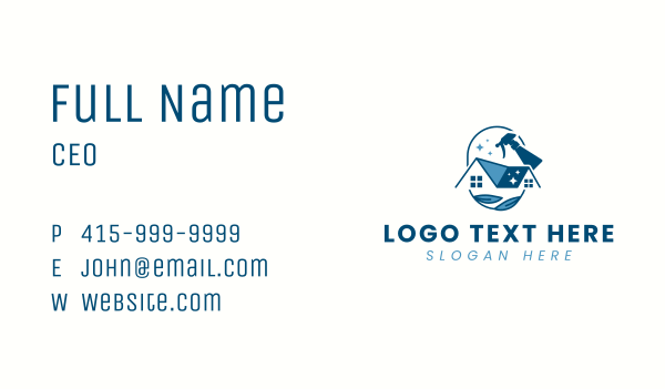 House Spray Cleaner Business Card Design Image Preview