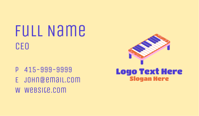 Toy Piano Keyboard Business Card Image Preview