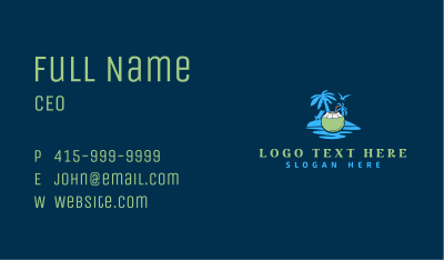 Coconut Juice Island Business Card Image Preview