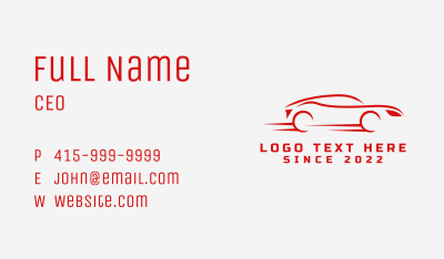 Nitro Sports Car Business Card Image Preview