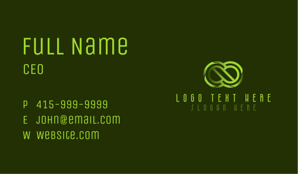 Biotech Infinity Loop Business Card Design Image Preview