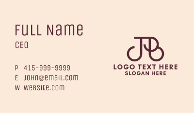 Advertising Consultant J & B Business Card