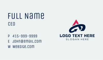 Pointing Arrow Letter A Business Card Image Preview