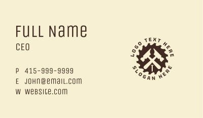 Woodworking Workshop Tools Business Card Image Preview