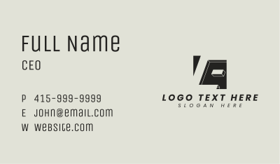 Geometric Block Letter E Business Card Image Preview