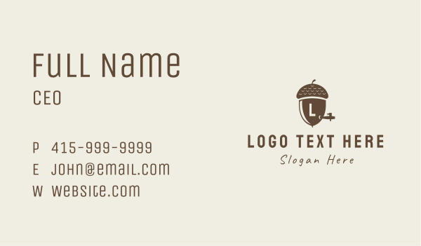 Acorn Keg Letter Business Card Design Image Preview
