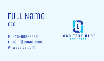 Business Consulting Letter Business Card Image Preview