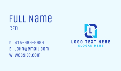 Business Consulting Letter Business Card Image Preview