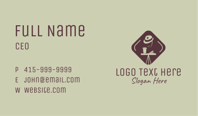 Coffee Shop Hat  Business Card Image Preview