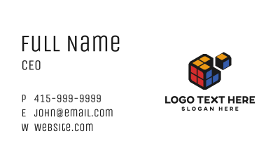 Rubik Cube Puzzle Business Card Image Preview