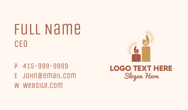 Worship Votive Candle Business Card Design Image Preview