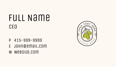 Olive Fruit Farm Business Card Image Preview