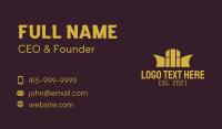 Gold Construction Building Business Card Image Preview