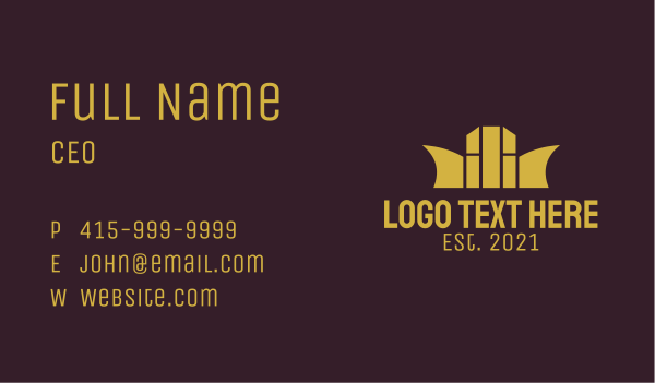 Gold Construction Building Business Card Design Image Preview