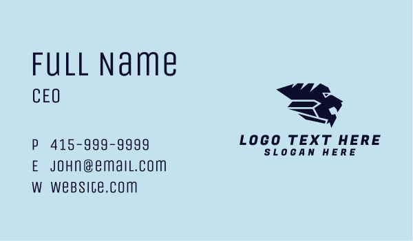 Wild Blue Lion Business Card Design Image Preview