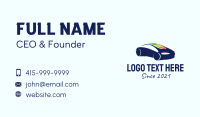 Blue Electric Car  Business Card Image Preview