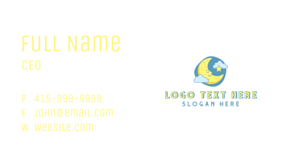 Sleeping Moon Star Business Card Image Preview