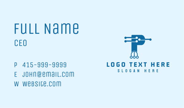Technology Circuit Letter P Business Card Design Image Preview