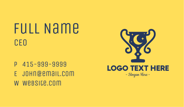 Night Time Trophy Business Card Design Image Preview