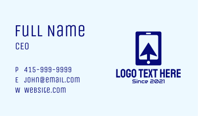 Upload Mobile Phone Business Card Image Preview