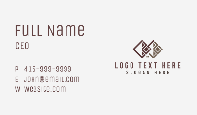 House Flooring Tiles Construction Business Card Image Preview