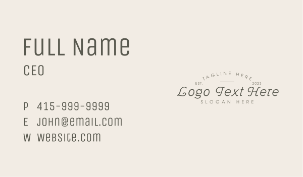 Generic Elegant Wordmark Business Card Design Image Preview