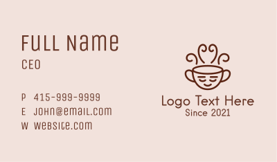 Relaxing Coffee Drink  Business Card Image Preview
