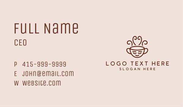 Relaxing Coffee Drink  Business Card Design Image Preview