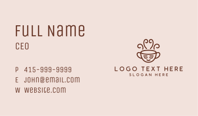 Relaxing Coffee Drink  Business Card Image Preview