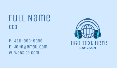 Blue Global Gaming Business Card