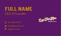 Quirky Script Wordmark Business Card Image Preview