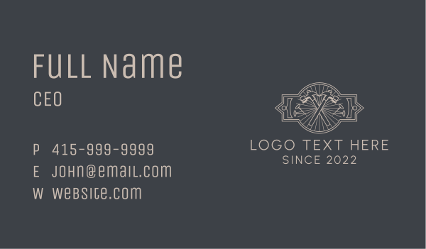 Hipster Carpentry Hammer  Business Card Design Image Preview