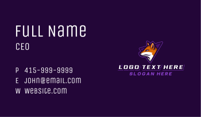 Fox Gaming Esports Business Card Image Preview