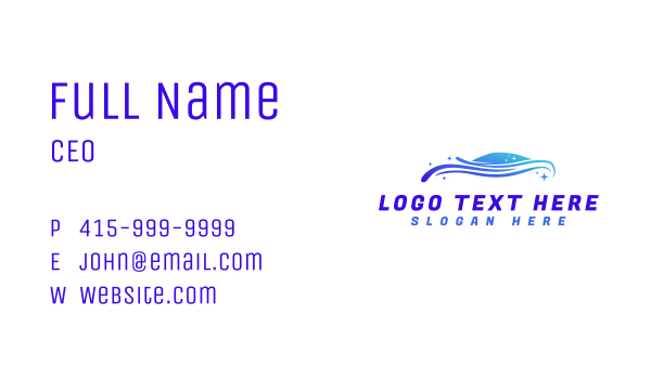 Car Swoosh Cleaning Business Card Design Image Preview