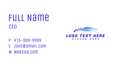 Car Swoosh Cleaning Business Card Image Preview