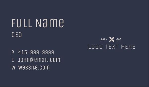 Professional Boutique Wordmark Business Card Design Image Preview