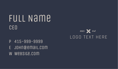 Professional Boutique Wordmark Business Card Image Preview